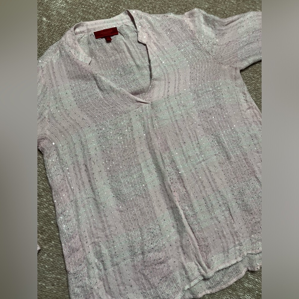 Jennifer Lopez sequin v-neck pullover
